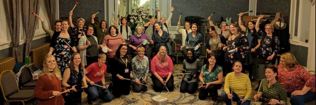 Posed finished class at WI Womens Institute workshop