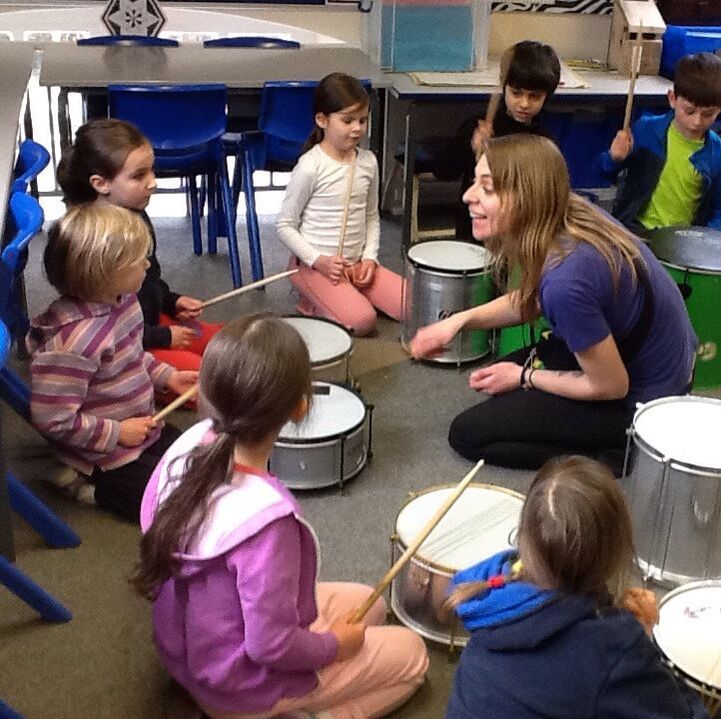 Samba Drumming with KS1 school children